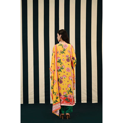 Swati Vijaivargie Gulmohar Jhumki Kurta & Pant with Stole (Set of 3)