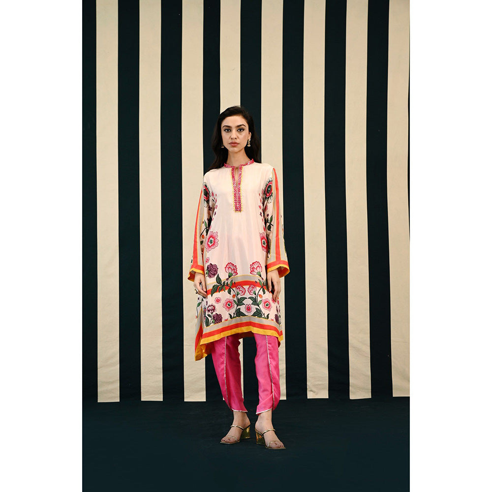 Swati Vijaivargie Gulmahar Svara Kurta & Dhoti (Set of 2)