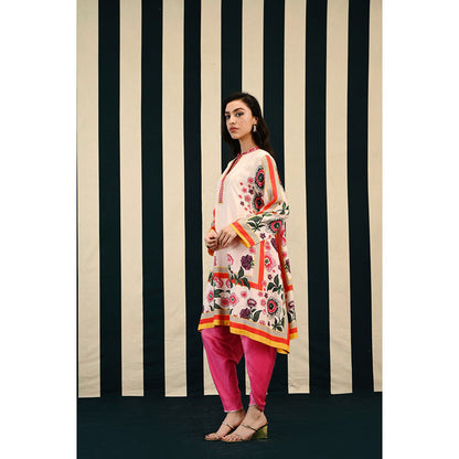 Swati Vijaivargie Gulmahar Svara Kurta & Dhoti (Set of 2)