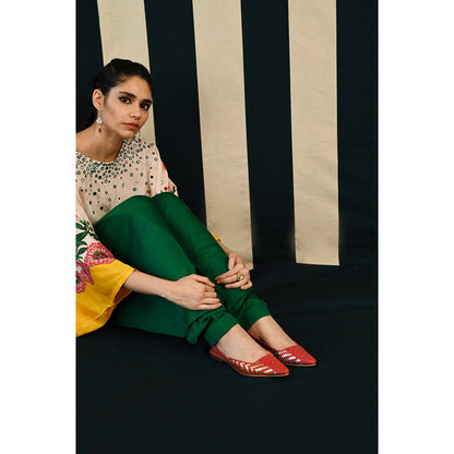 Swati Vijaivargie Gulmohar Moksha Round Kaftan Tunic & Dhoti (Set of 2)