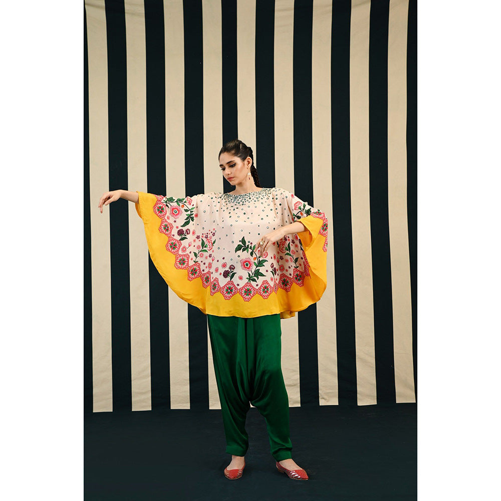 Swati Vijaivargie Gulmohar Moksha Round Kaftan Tunic & Dhoti (Set of 2)