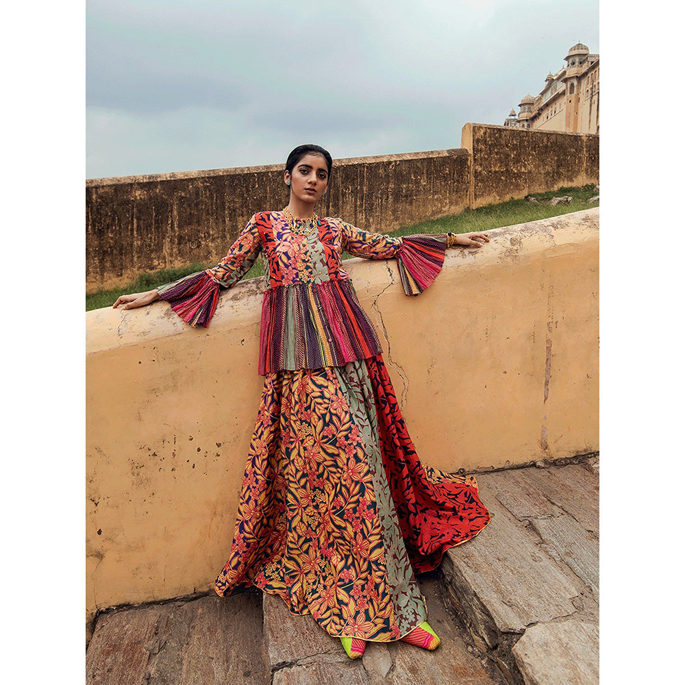 Swati Vijaivargie Chomu Top with Dausa Skirt (Set of 2)