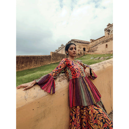 Swati Vijaivargie Chomu Top with Dausa Skirt (Set of 2)