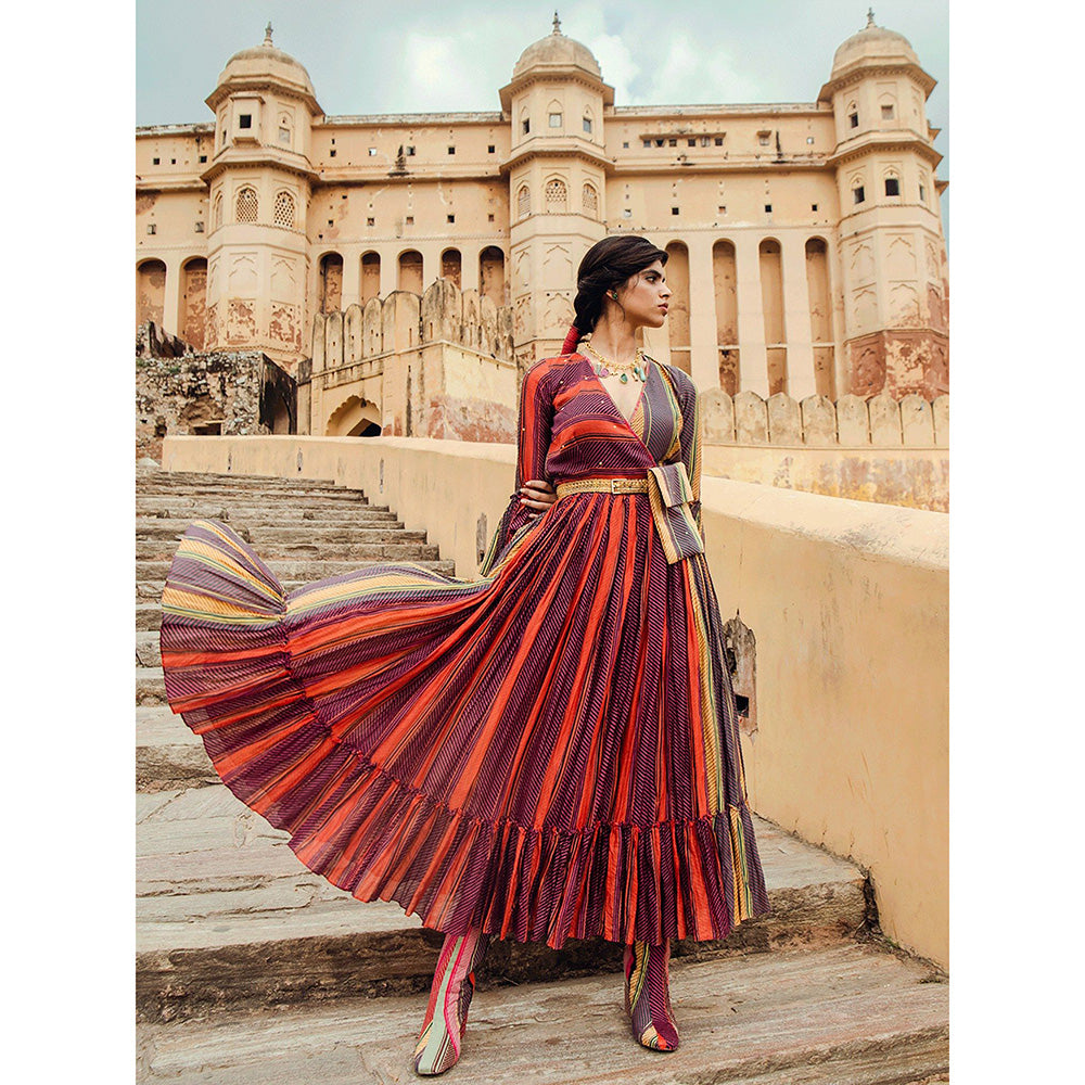 Swati Vijaivargie Jaisalmer Dress & Belt with Attached Pouch (Set of 2)