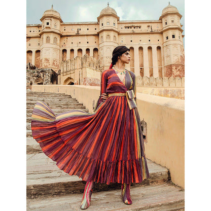 Swati Vijaivargie Jaisalmer Dress & Belt with Attached Pouch (Set of 2)