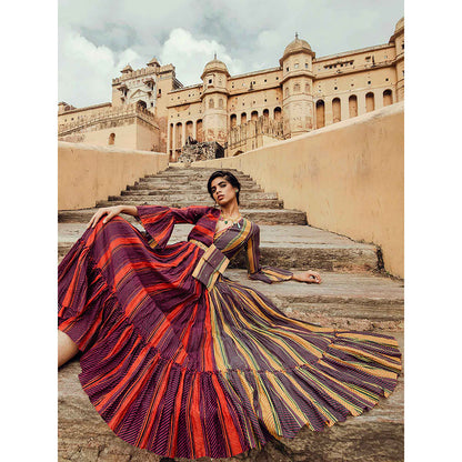 Swati Vijaivargie Jaisalmer Dress & Belt with Attached Pouch (Set of 2)