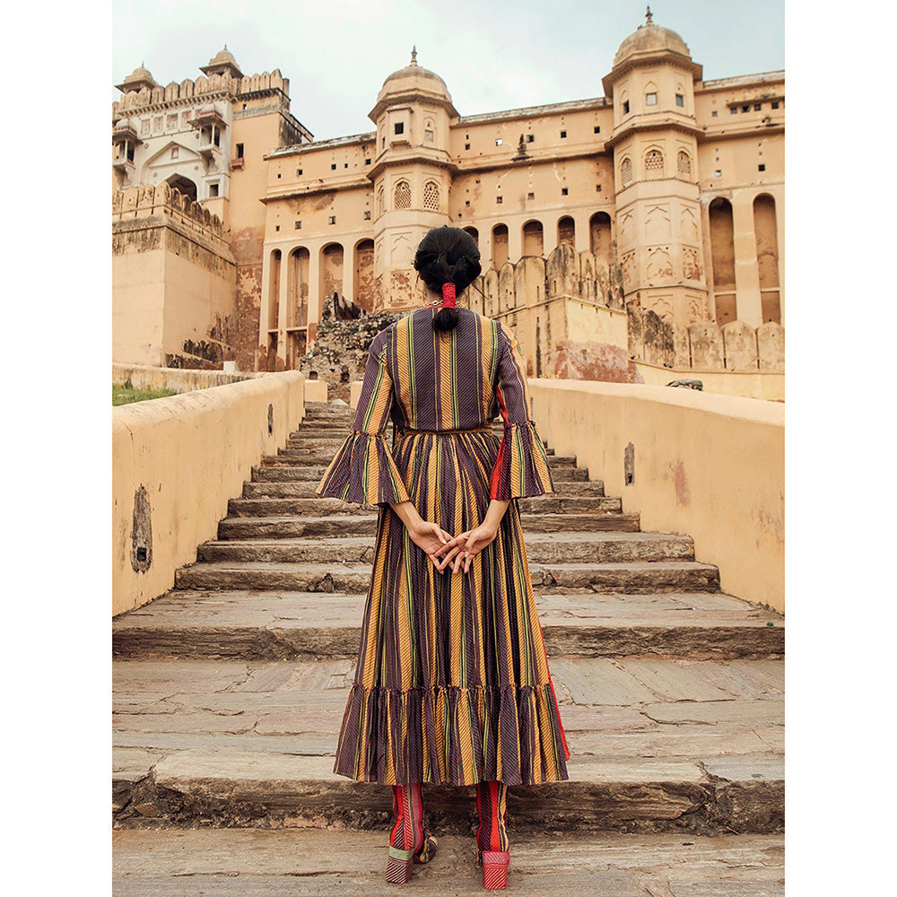 Swati Vijaivargie Jaisalmer Dress & Belt with Attached Pouch (Set of 2)