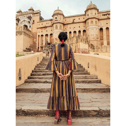 Swati Vijaivargie Jaisalmer Dress & Belt with Attached Pouch (Set of 2)