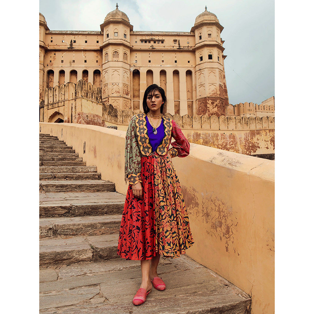 Swati Vijaivargie Samode Jacket & Mandawa Dress (Set of 2)