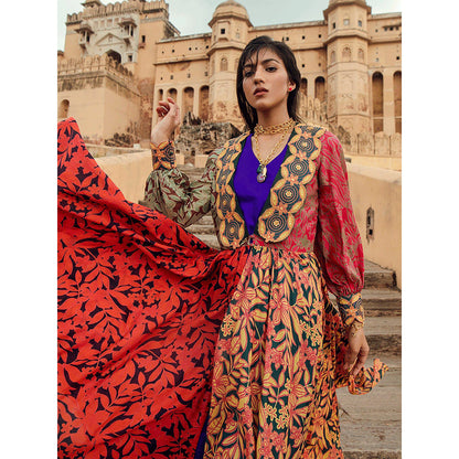 Swati Vijaivargie Samode Jacket & Mandawa Dress (Set of 2)