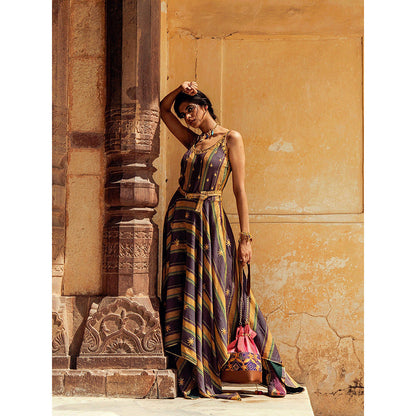 Swati Vijaivargie Jhunjhunu Dress & Belt (Set of 2)