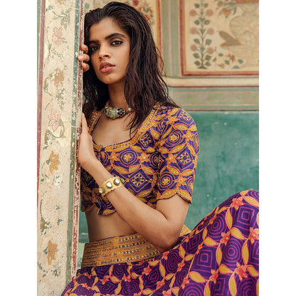 Swati Vijaivargie Shahpura Lehenaga Set (Set of 3)