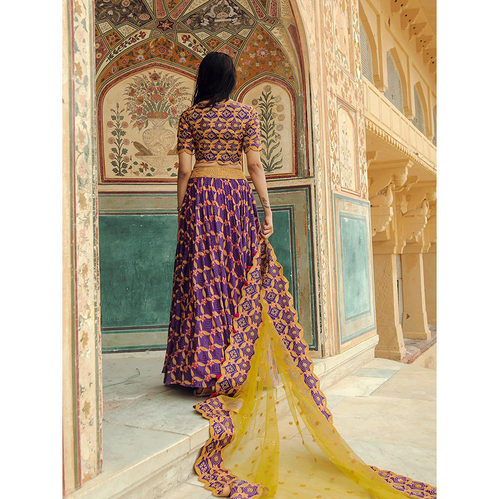 Swati Vijaivargie Shahpura Lehenaga Set (Set of 3)