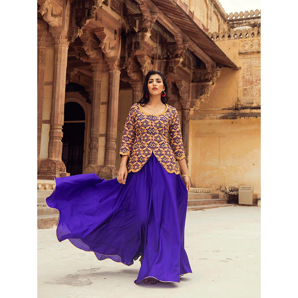 Swati Vijaivargie Neemrana Lehenga with Kurti (Set of 2)