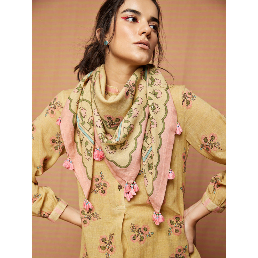 Swati Vijaivargie Isabella Print Blocked Scarf