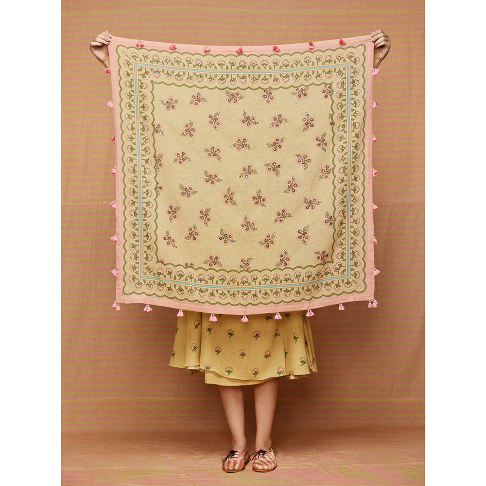 Swati Vijaivargie Isabella Print Blocked Scarf