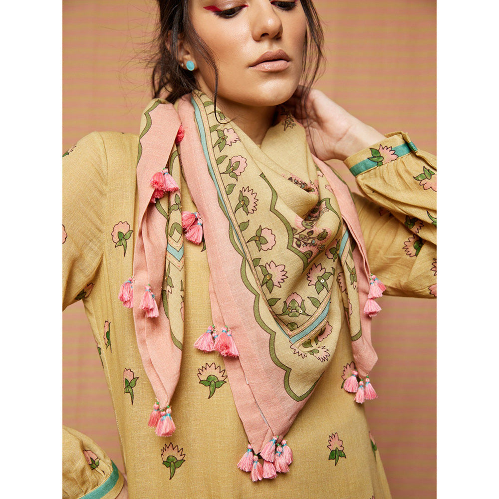 Swati Vijaivargie Isabella Print Blocked Scarf