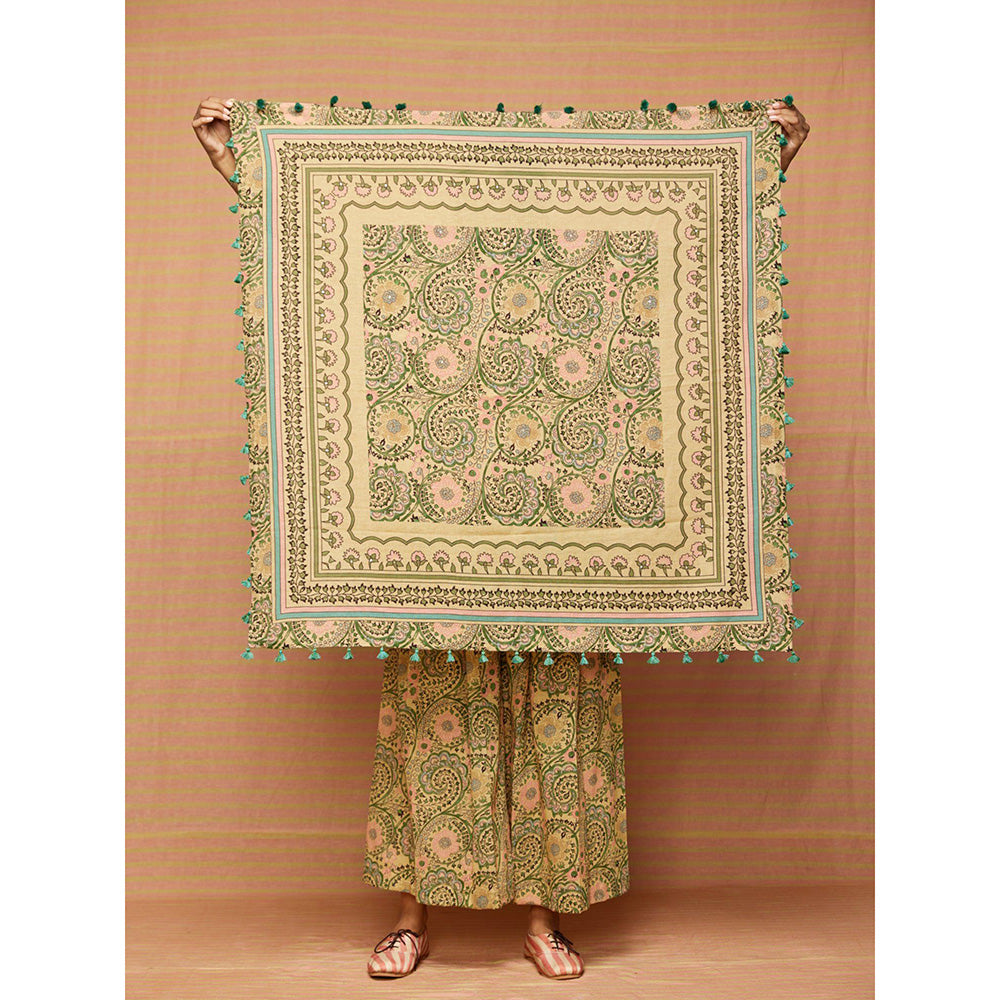 Swati Vijaivargie Irene Print Blocked Scarf