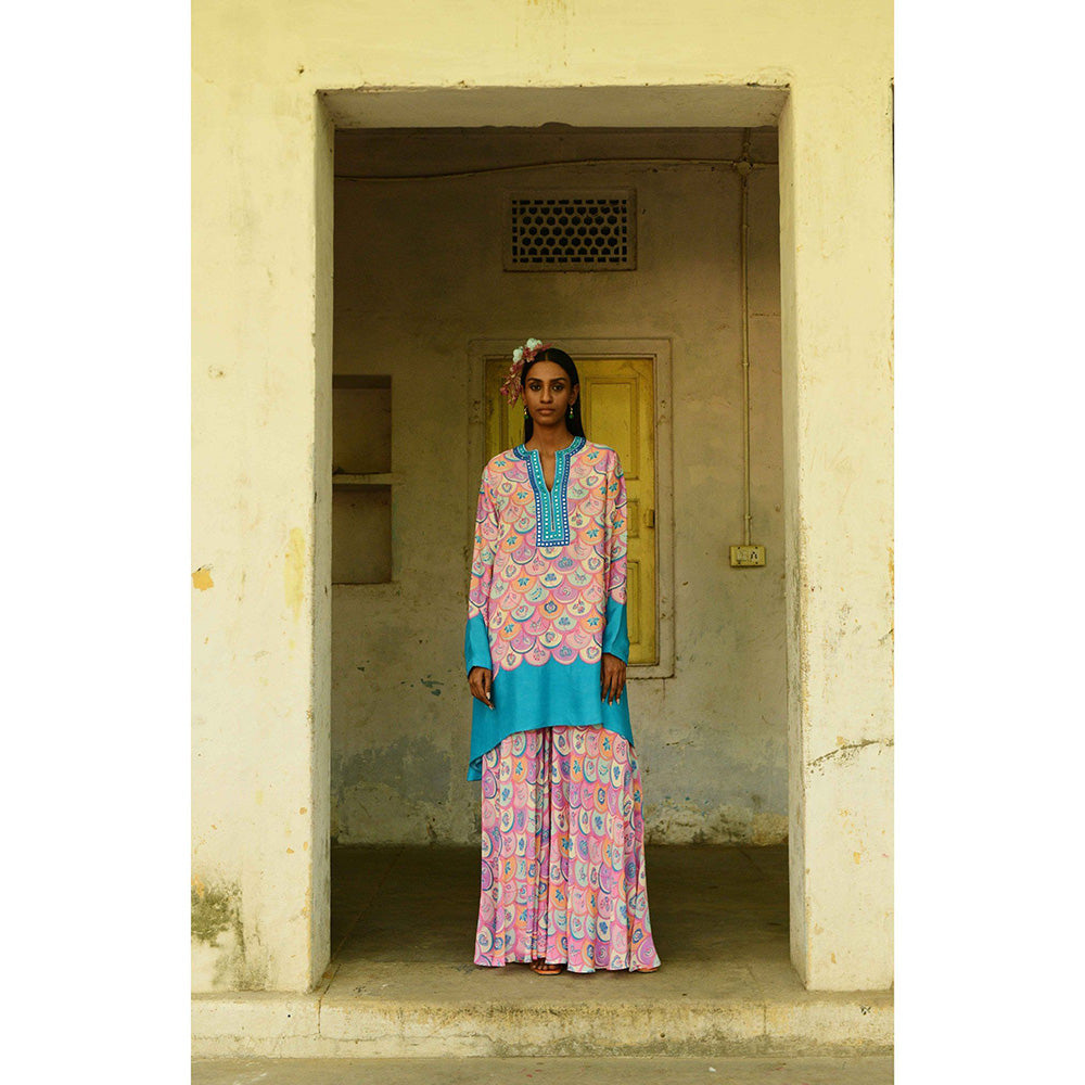 Swati Vijaivargie Mogra Kurta and Sharara (Set of 2)