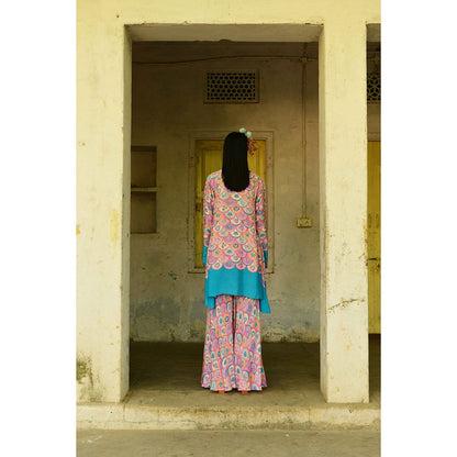 Swati Vijaivargie Mogra Kurta and Sharara (Set of 2)