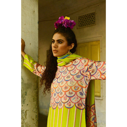 Swati Vijaivargie Champa Kurta With Pants (Set of 2)