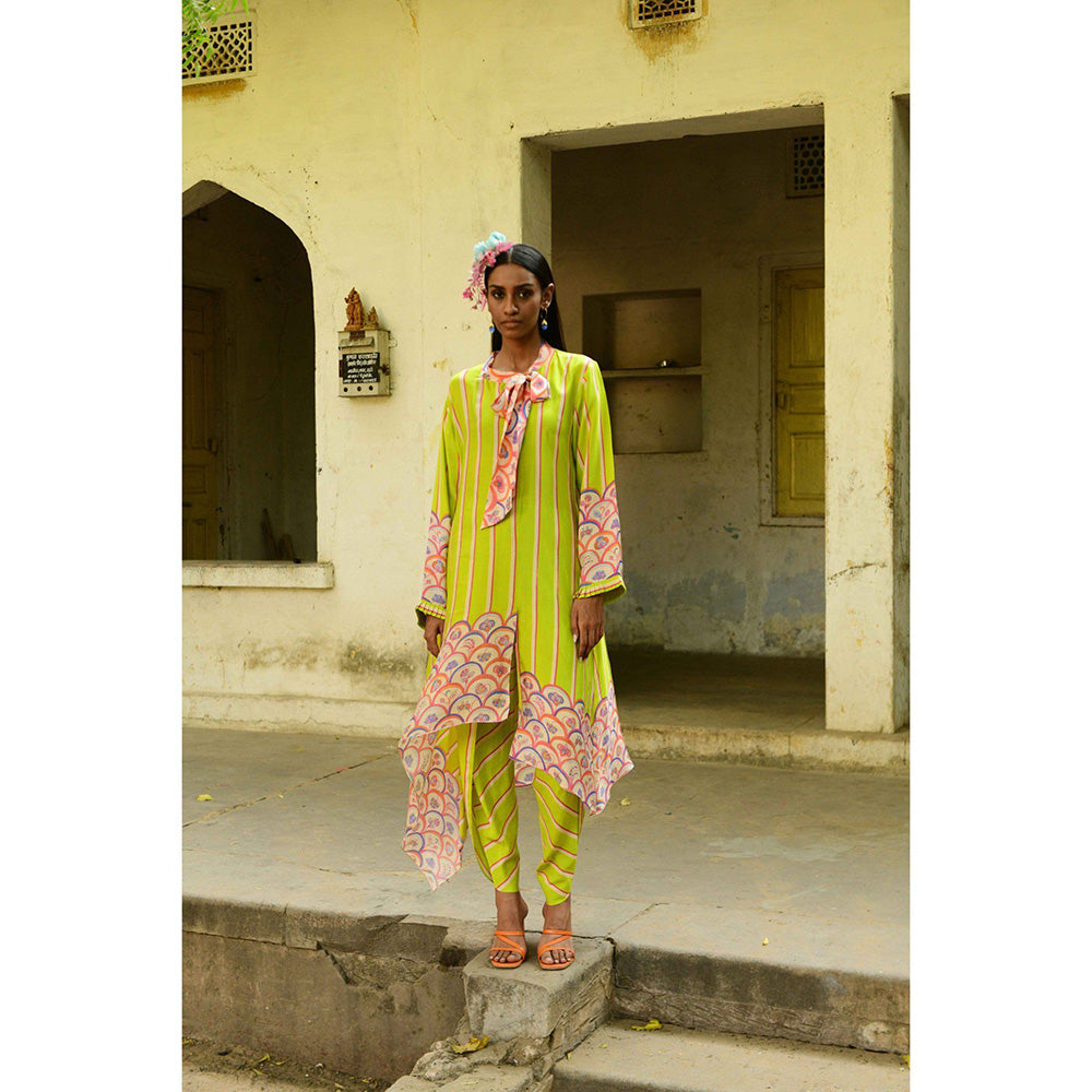 Swati Vijaivargie Green Khush Kurta And Dhoti Pant (Set of 2)