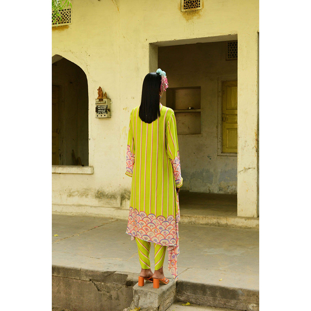 Swati Vijaivargie Green Khush Kurta And Dhoti Pant (Set of 2)