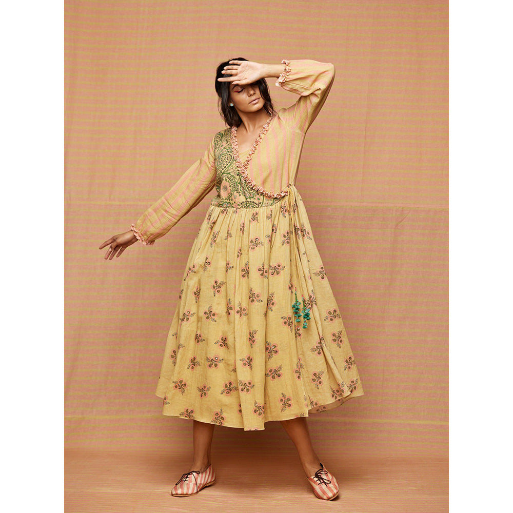 Swati Vijaivargie Beige Adele Wrap Dress