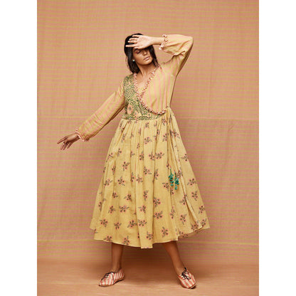 Swati Vijaivargie Beige Adele Wrap Dress