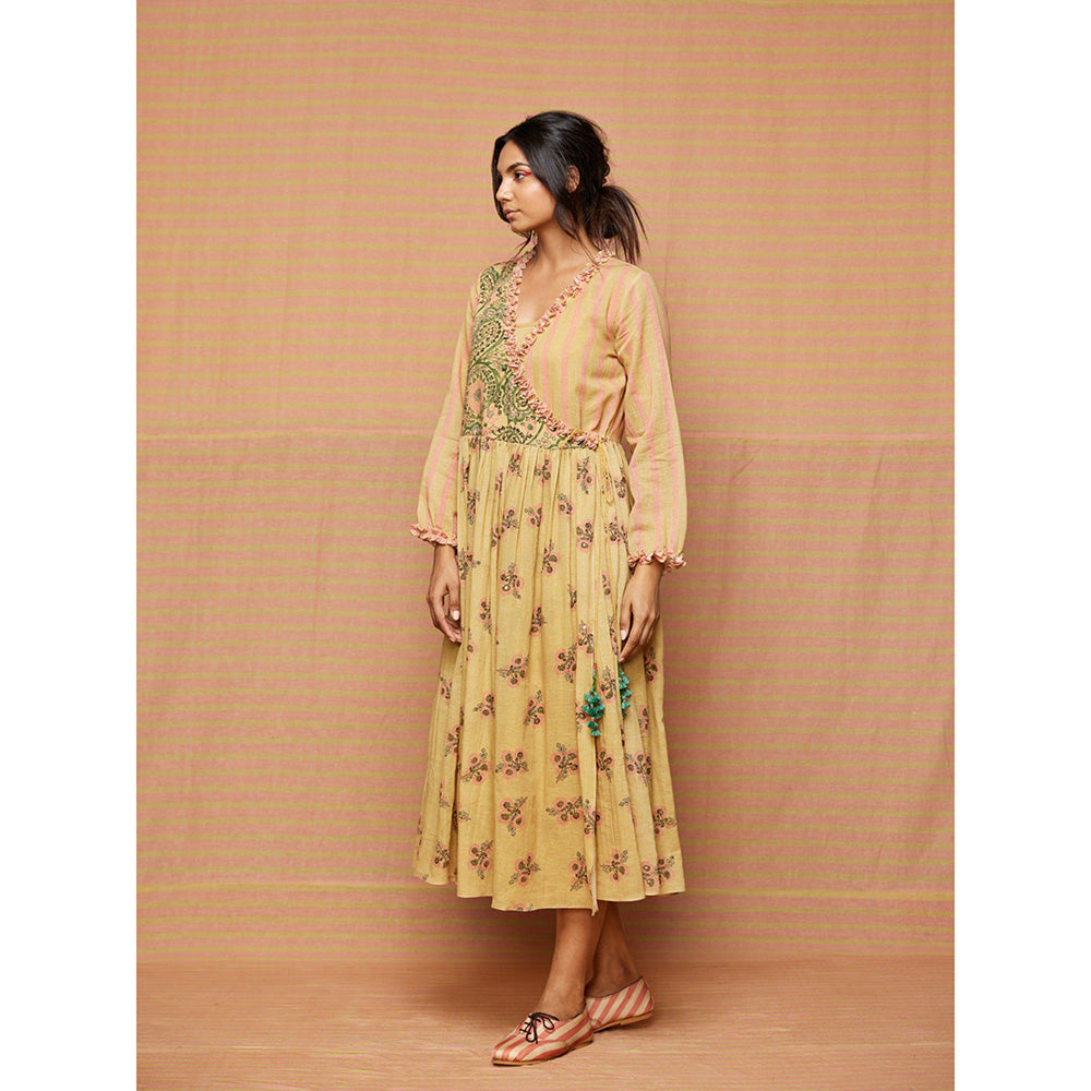 Swati Vijaivargie Beige Adele Wrap Dress
