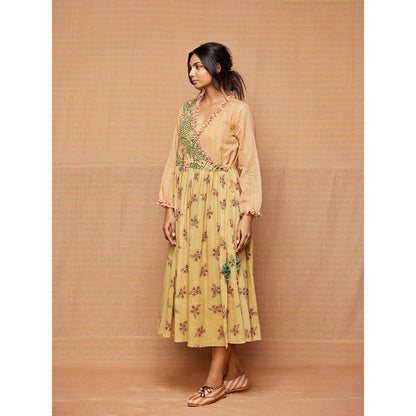 Swati Vijaivargie Beige Adele Wrap Dress