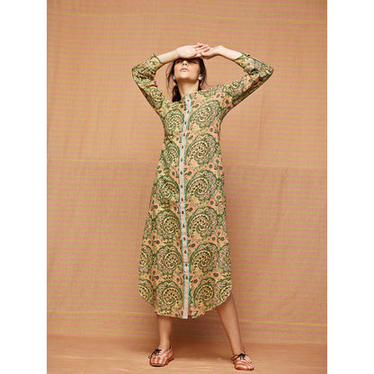 Swati Vijaivargie Green Grace Straight Dress