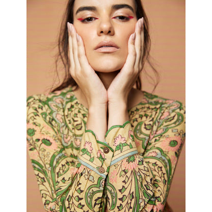 Swati Vijaivargie Green Grace Straight Dress