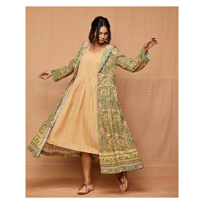 Swati Vijaivargie Flora Print Blocked Summer Jacket