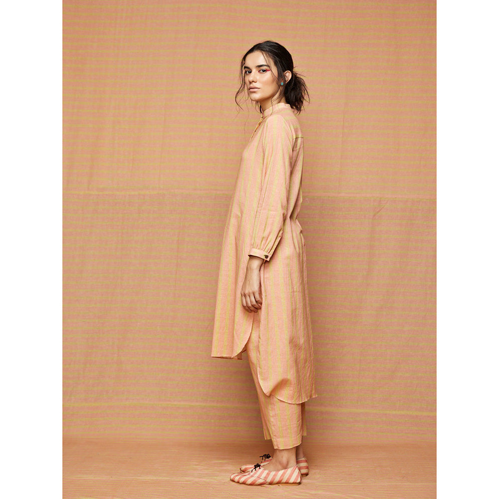 Swati Vijaivargie Chloe High Low Hem Striped Kurta