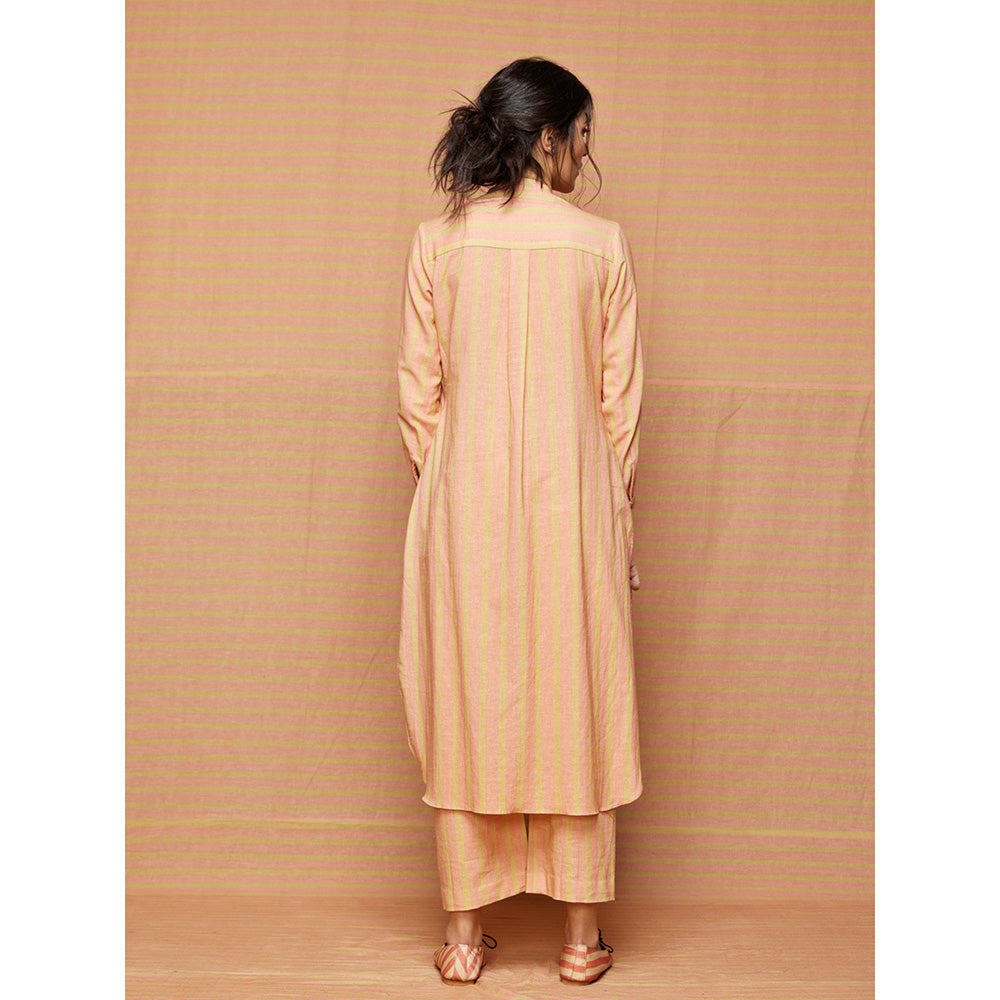 Swati Vijaivargie Chloe High Low Hem Striped Kurta