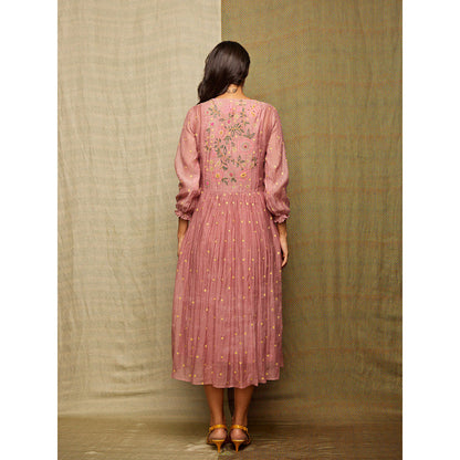 Swati Vijaivargie Rose Blush Embroidered Dress