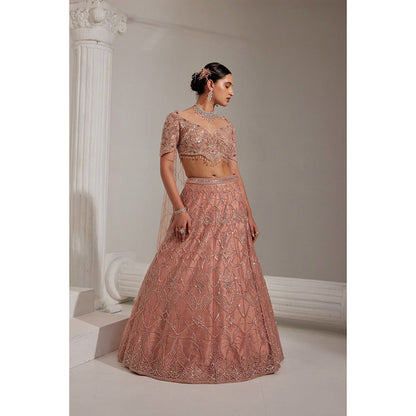 Swati Wadhwani Naaz Embellished Lehenga and Blouse with Dupatta (Set of 3)