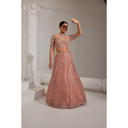 Swati Wadhwani Naaz Embellished Lehenga and Blouse with Dupatta (Set of 3)