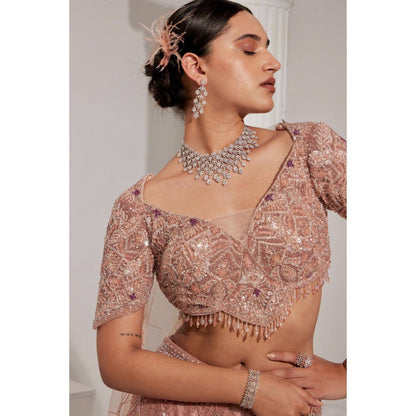 Swati Wadhwani Naaz Embellished Lehenga and Blouse with Dupatta (Set of 3)