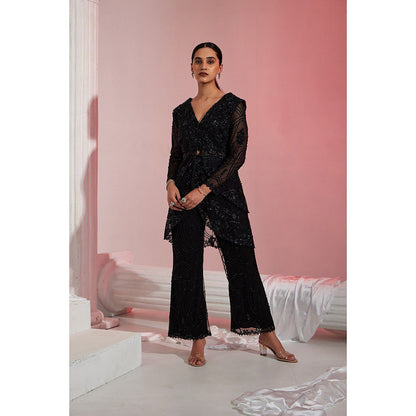 Swati Wadhwani Myra Embellished Peplum Jacket and Pant (Set of 2)