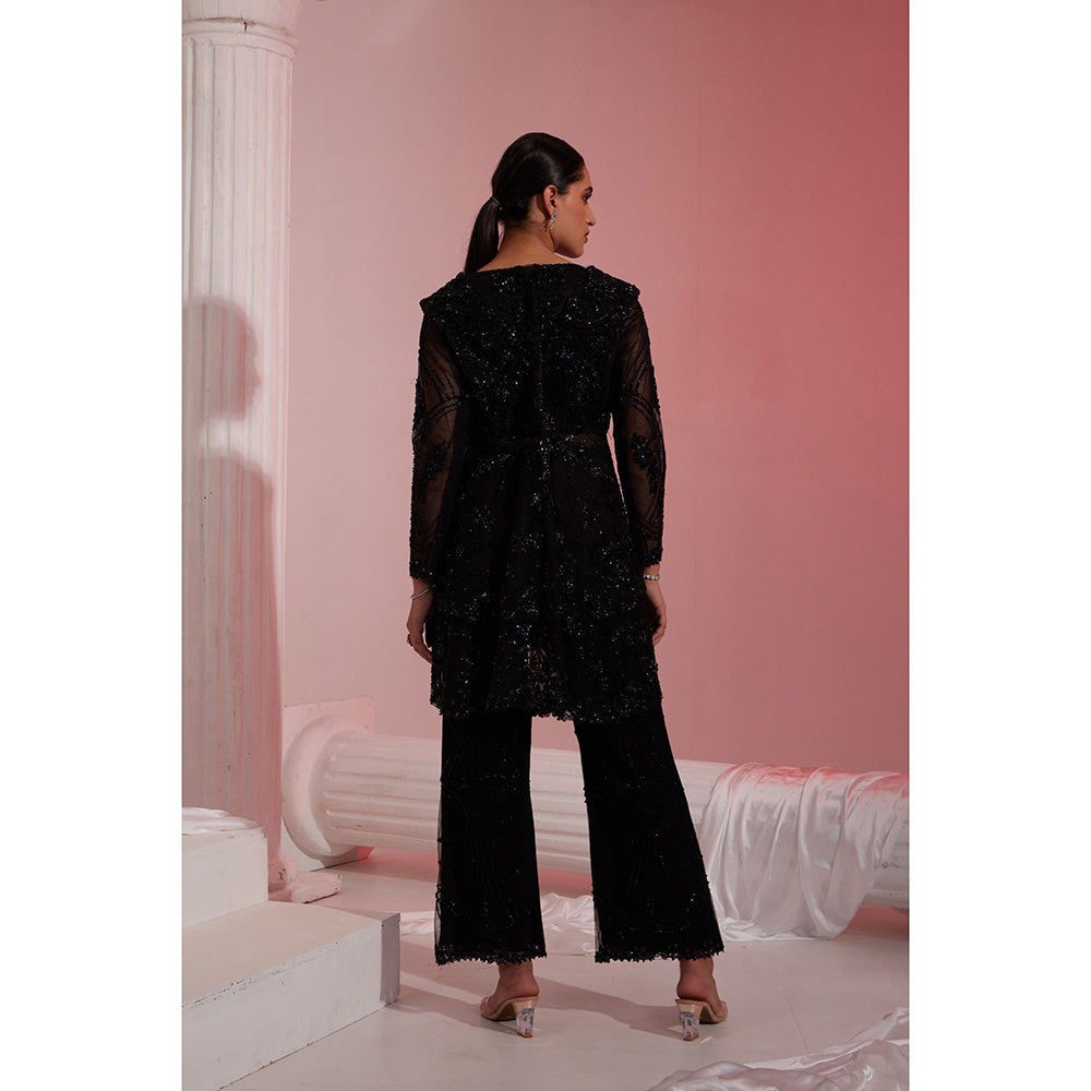 Swati Wadhwani Myra Embellished Peplum Jacket and Pant (Set of 2)