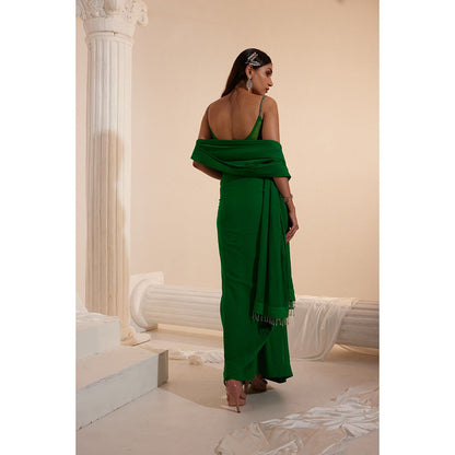 Swati Wadhwani Zooni Pre Drape Saree and Stitched Blouse