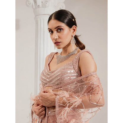 Swati Wadhwani Rosbagh Embellished Blouse with Pant and Jacket (Set of 3)