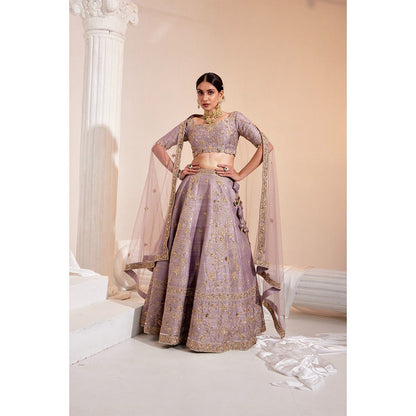 Swati Wadhwani Saira Silk Embellished Blouse with Lehenga and Dupatta (Set of 3)