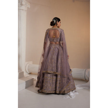 Swati Wadhwani Saira Silk Embellished Blouse with Lehenga and Dupatta (Set of 3)