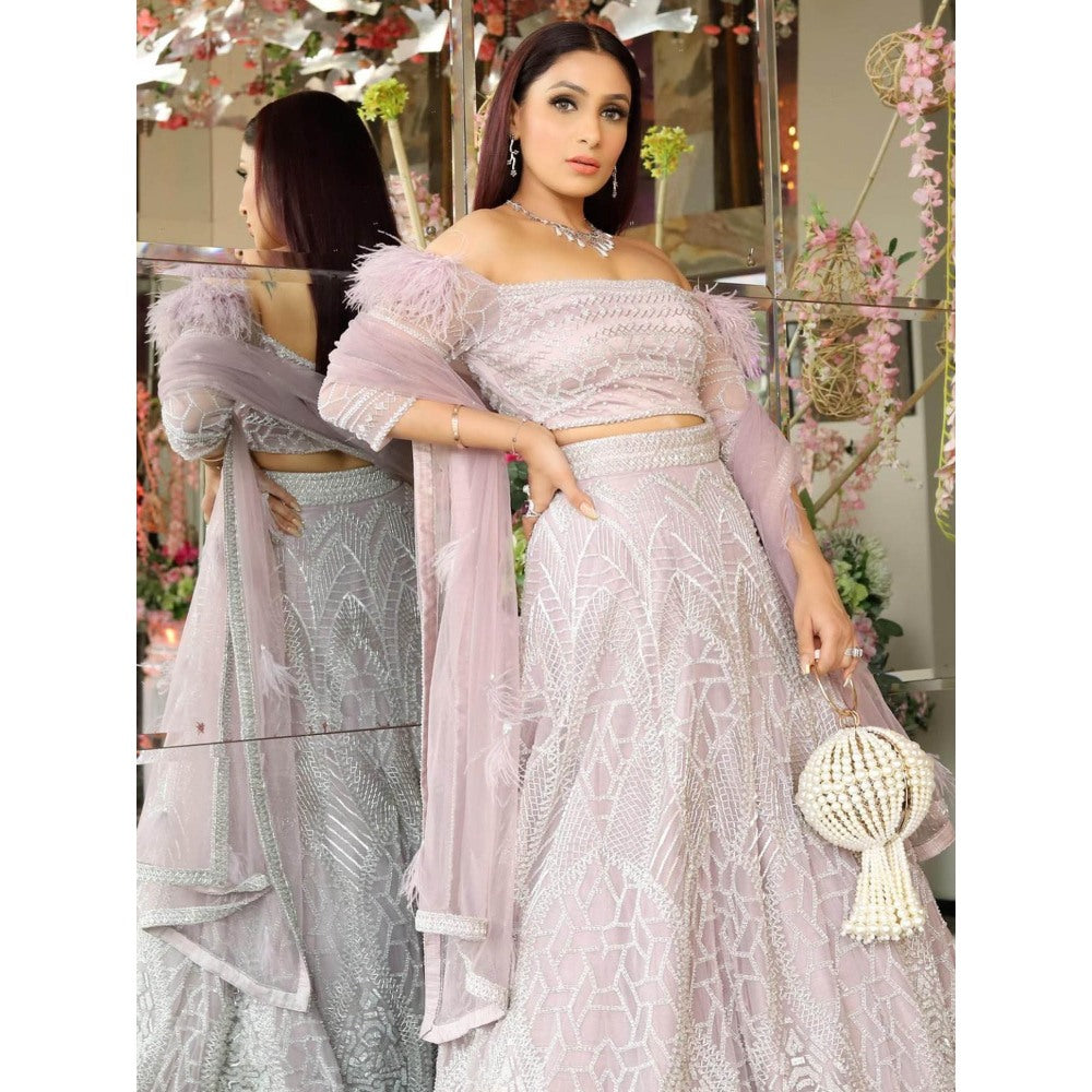 Swati Wadhwani Lilly Embellished Blouse with Lehenga and Dupatta (Set of 3)