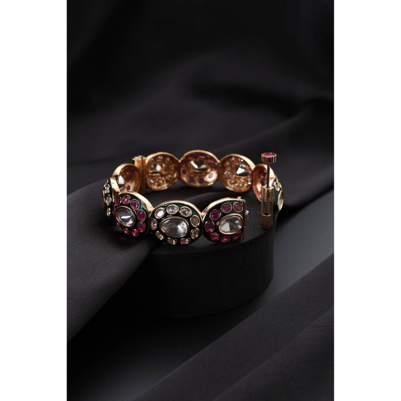 SWABHIMANN White Polki Kada