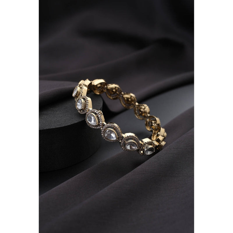 SWABHIMANN White Polki Kada