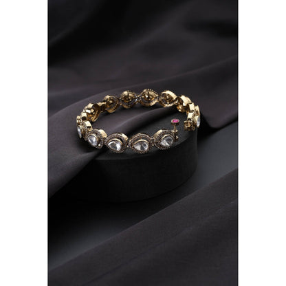 SWABHIMANN White Polki Kada